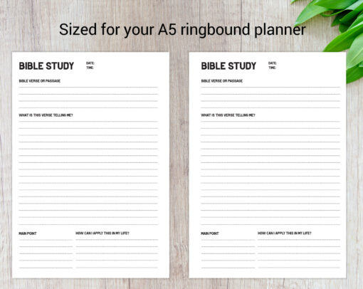 Bible Study Template A5 - Minimalistic Collection - Image 3