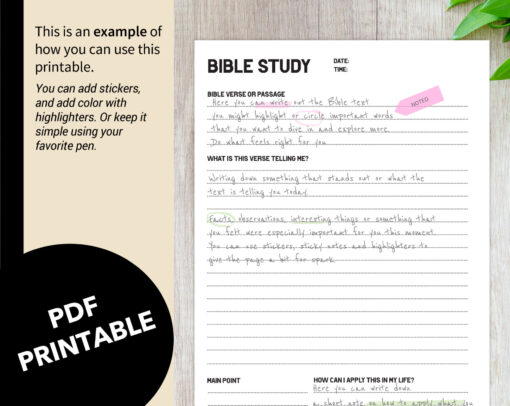 Bible Study Template A5 - Minimalistic Collection - Image 5