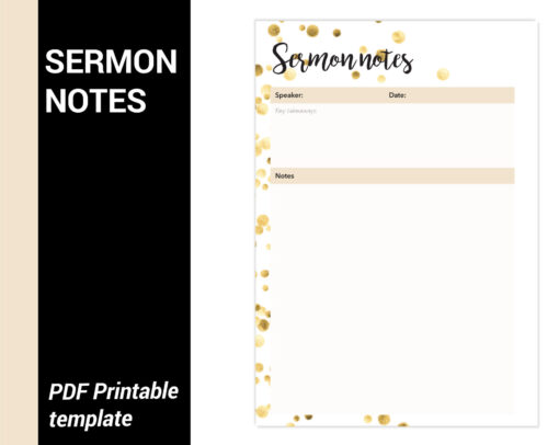 Sermon notes template