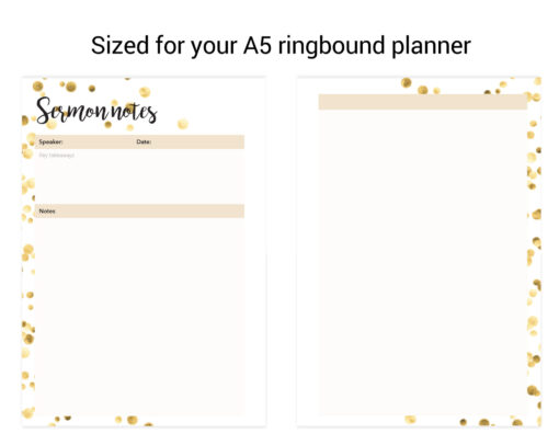 Sermon notes template