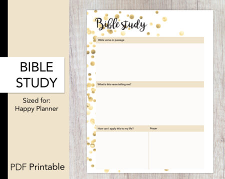 Bible Study Template Printable