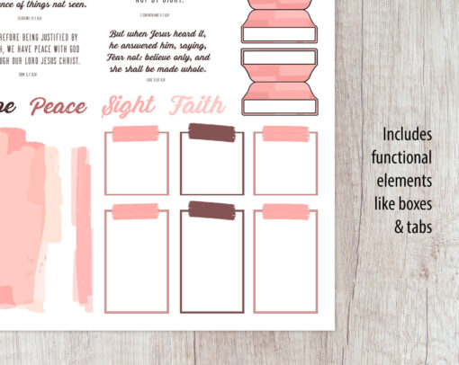 Digital Bible Journaling Kit | FAITH - Peach - Image 6