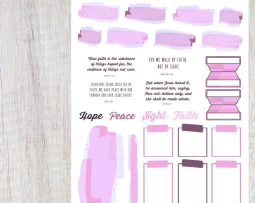 Digital Bible Journaling Kit | FAITH - Plum - Image 3