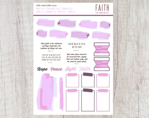 Digital Bible Journaling Kit | FAITH - Plum