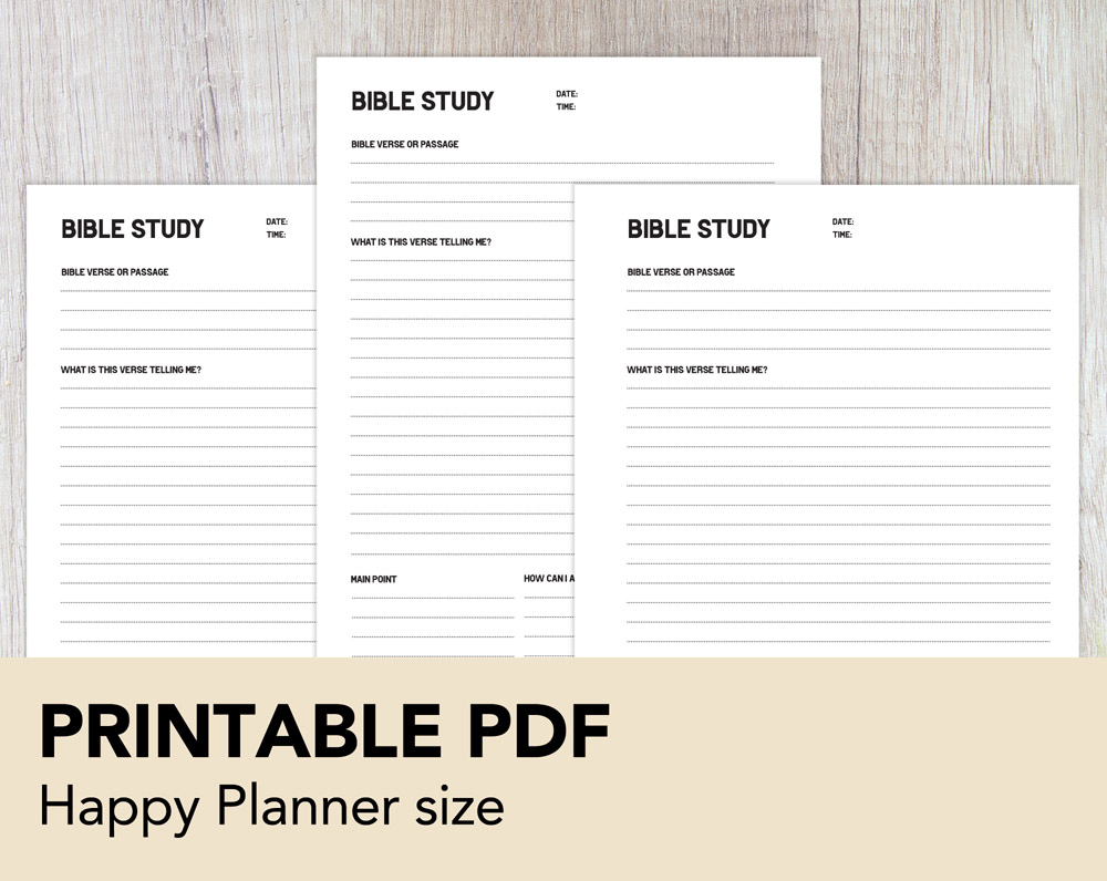 Bible Study Printable Planner - Intentional Hospitality