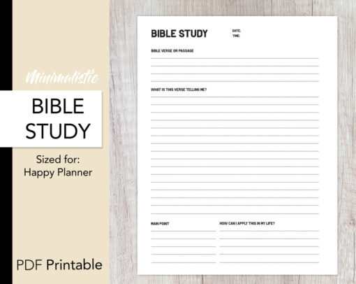 Bible Study Printable Template