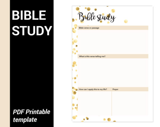 Bible Study Template A5 - Confetti Collection