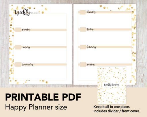 Weekly Reading Template - HP Size | Confetti Collection - Image 3