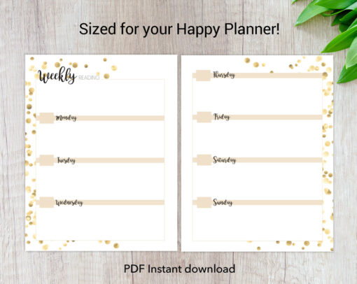 Weekly Reading Template - HP Size | Confetti Collection - Image 5