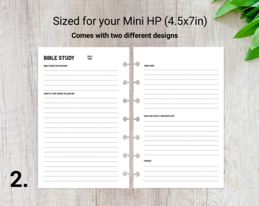 Bible Study Printable - Mini HP Planner Size - Image 3