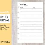 PRINTED Dear God Prayer Request Planner Inserts Pages, A5, A6, MM, Personal  Planner, Happy Planner, Filofax, Mini, Half Page, Binder