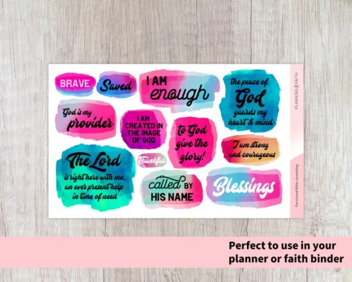 Christian Affirmations Decorative Stickers - Brave - Image 6