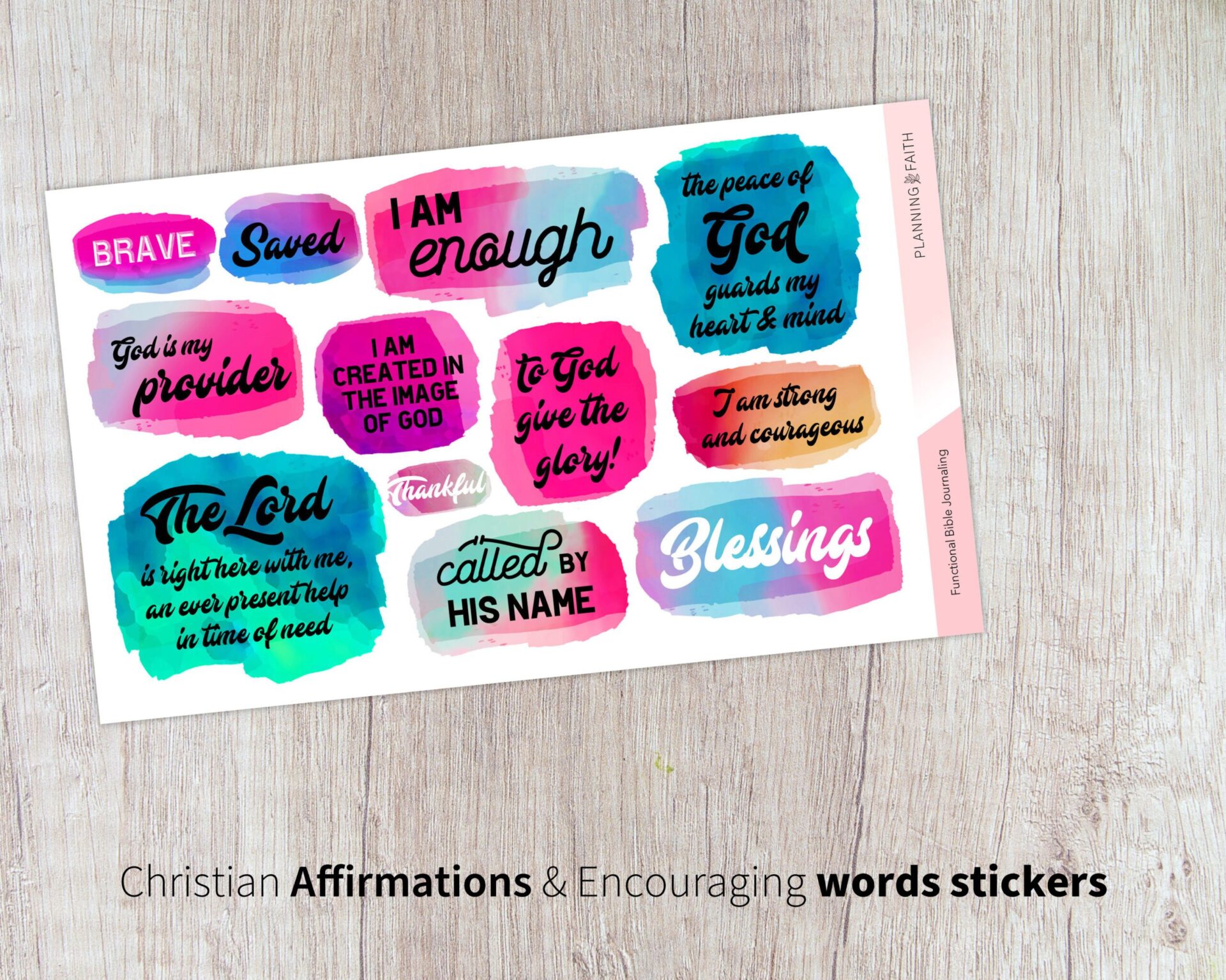 Bible Journaling Stickers, Gratitude Journal Stickers, Christian Planner  Stickers, Planner Sticker Sheets, Bible Verse Stickers, Bible Study 