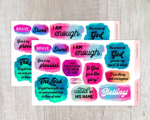 Christian Affirmations Decorative Stickers - Brave - Image 5