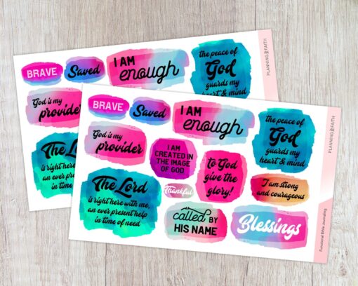 Christian Affirmations Decorative Stickers - Brave - Image 4