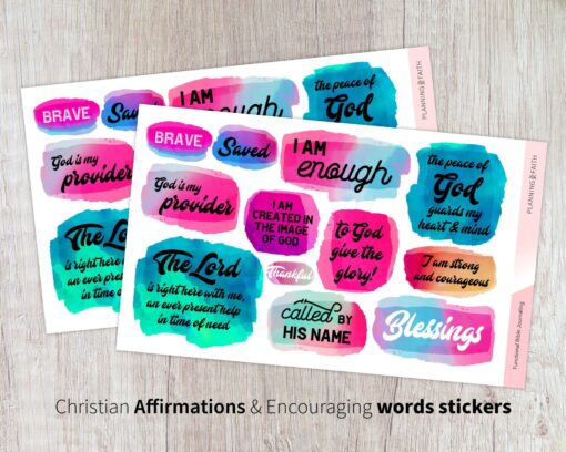 Christian Affirmations Decorative Stickers - Brave - Image 2