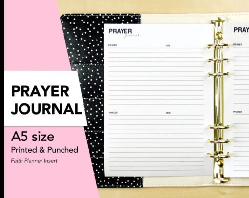 A5 Prayer Journal Inserts Printed & Shipped