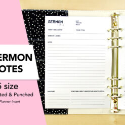 sermon notes inserts