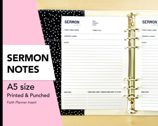 sermon notes inserts