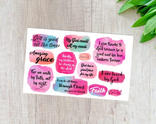 Decorative Faith stickers