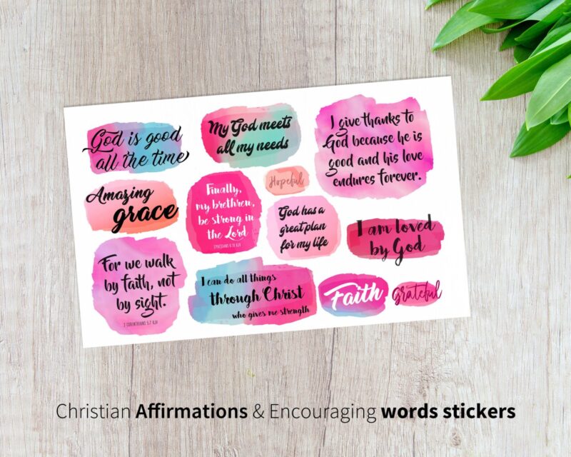 Decorative Faith stickers