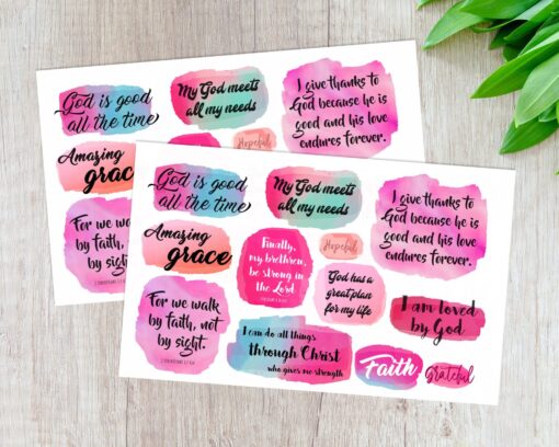 Decorative Faith stickers