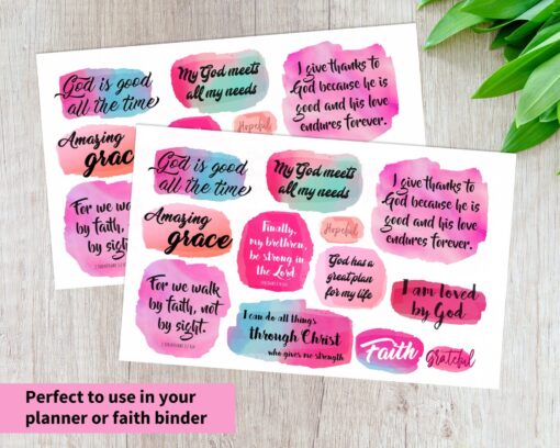 Decorative Faith stickers