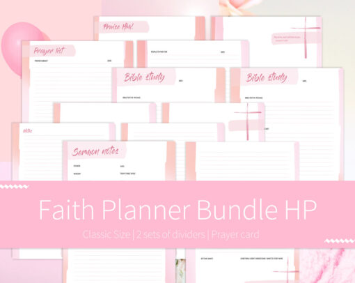 Faith Planner Bundle - HP Planner Classic Size | | Colorful edition