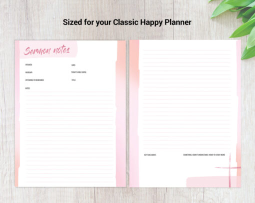 Sermon Notes Printable - HP Classic Size | Colorful edition - Image 2