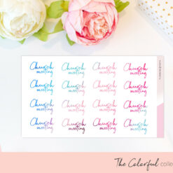 Church Meeting Planner Sticker