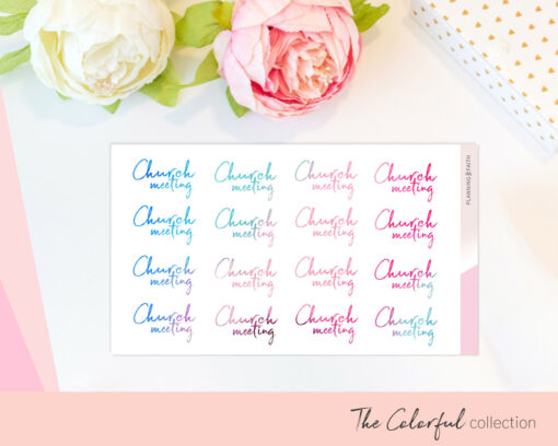 Church Meeting Planner Sticker