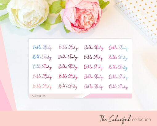 Bible Study - Script Sticker | Colorful collection - Image 3