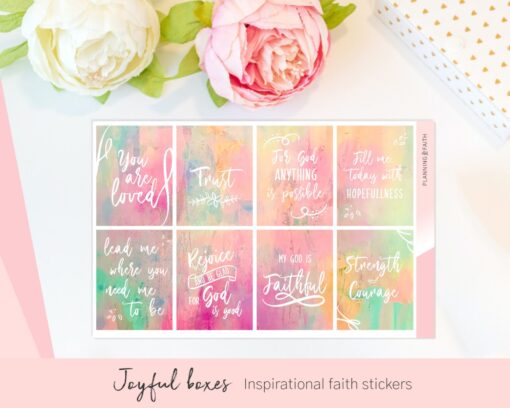 Watercolor stickers with Christian Affirmations - Image 2