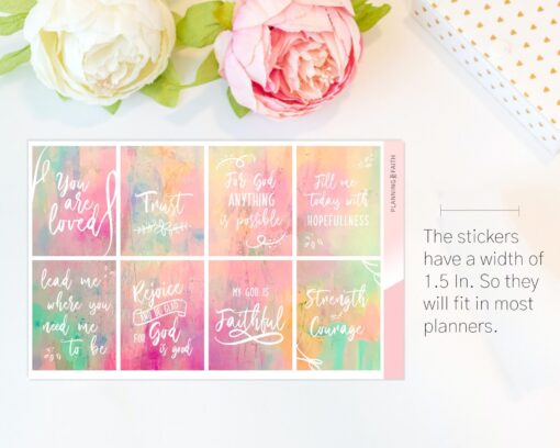 Watercolor stickers with Christian Affirmations - Image 3