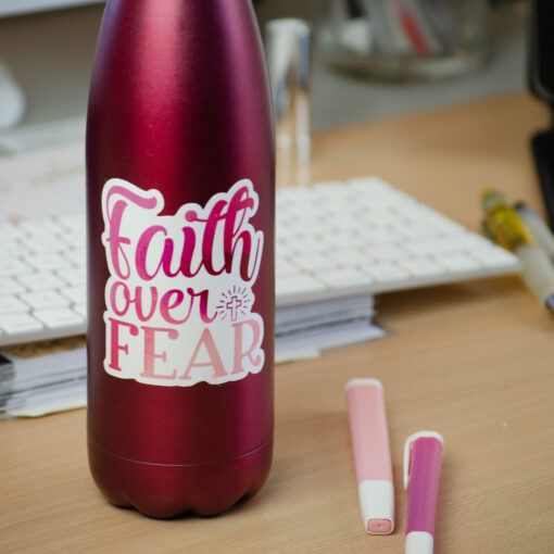 Faith Over Fear- Vinyl Sticker - Image 2