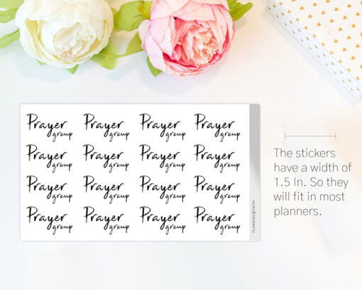 Prayer Group/Meeting - Script Stickers | Gray Scale Collection - Image 2