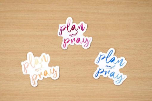 Plan & Pray Vinyl Sticker - Image 3