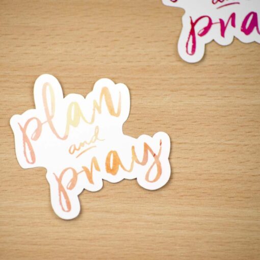 Plan & Pray Vinyl Sticker - Image 2