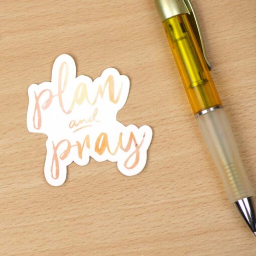 Plan & Pray Vinyl Sticker - Image 7