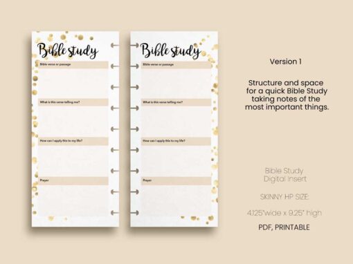 Bible Study Printable - HP Skinny Size | Confetti Collection - Image 2