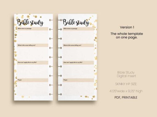 Faith Planner Bundle - HP Planner Skinny Size | Confetti Collection - Image 11