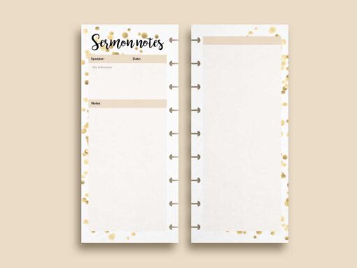 Sermon Notes Printable - HP Skinny Size | Confetti Collection - Image 5