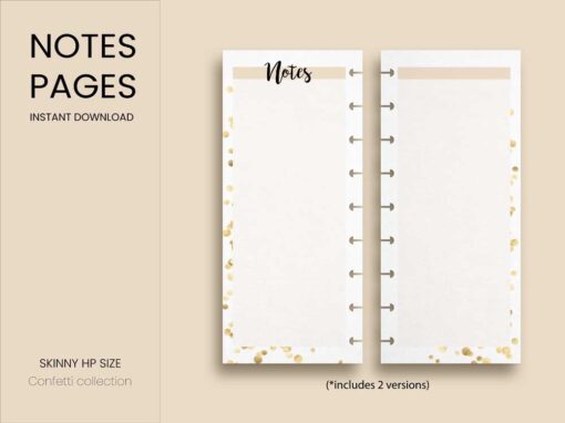 Faith Note Paper Printable - Happy Planner Skinny Size | Confetti Collection