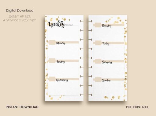 Weekly Reading Template - HP Skinny Size | Confetti Collection - Image 5