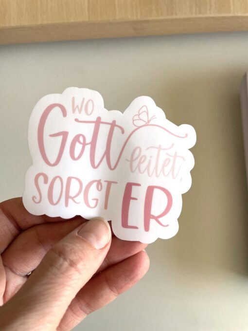 Vinyl Sticker - Wo Gott leitet sorgt er - Image 2