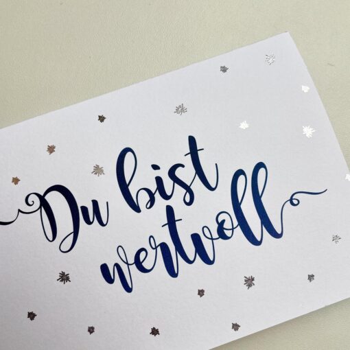 Greeting Card - Du bist Wertvoll