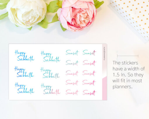 Happy Sabbath - Script Stickers | Color Collection - Image 4