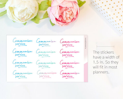 Communion service - Script Stickers | Color Collection - Image 7