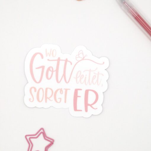 Vinyl Sticker - Wo Gott leitet sorgt er - Image 6