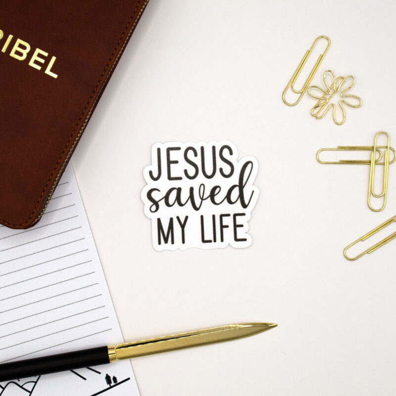 Jesus saved my life vinyl sticker